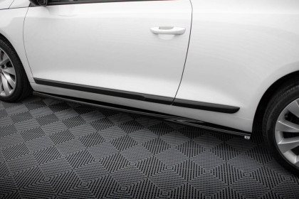 Prahové lišty Volkswagen Scirocco Mk3 Facelift černý lesklý plast