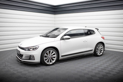 Prahové lišty Volkswagen Scirocco Mk3 Facelift černý lesklý plast