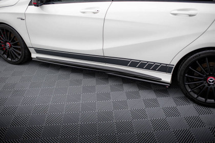 Prahové lišty Mercedes-Benz A45 AMG W176 černý lesklý plast