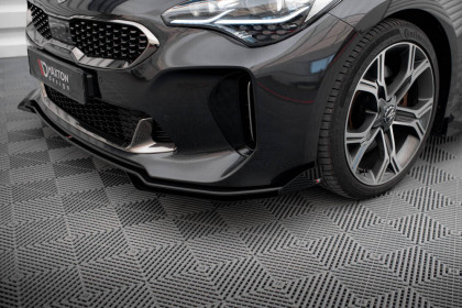 Street pro spojler pod nárazník lipa + flaps Kia Stinger GT / GT-Line Mk1 černo červený