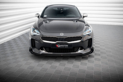 Street pro spojler pod nárazník lipa + flaps Kia Stinger GT / GT-Line Mk1 černo červený