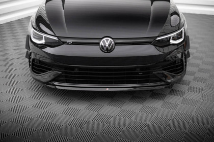 Spojler pod nárazník lipa V.7 Volkswagen Golf R Mk8 černý leský plast