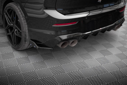 Splittery zadní boční V.5 + Flaps Volkswagen Golf R Mk8 černý lesklý plast