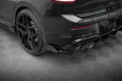 Splittery zadní boční V.6 + Flaps Volkswagen Golf R Mk8 černý lesklý plast