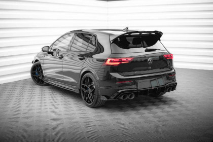 Splittery zadní boční V.6 + Flaps Volkswagen Golf R Mk8 černý lesklý plast