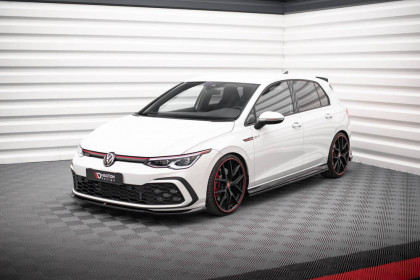 Prahové lišty Volkswagen Golf GTI / GTI Clubsport / R-Line Mk8 černý lesklý plast