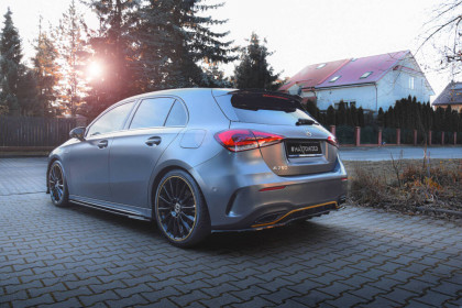 Prodloužení spoileru Mercedes-Benz A AMG-Line Hatchback W177 černý lesklý plast