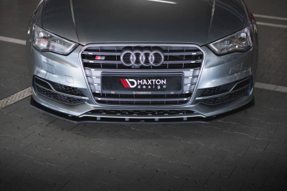 Street pro spojler pod nárazník lipa Audi S3 / A3 S-Line Sedan 8V černo červený