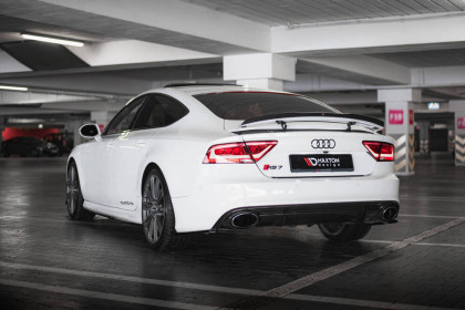 Splittery zadní boční V.2 Audi RS7 C7 Facelift černý lesklý plast