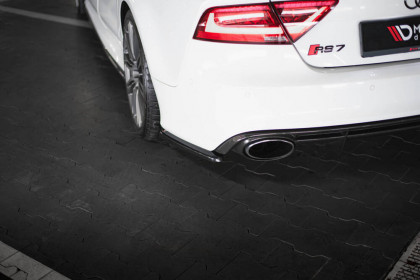 Splittery zadní boční V.2 Audi RS7 C7 Facelift černý lesklý plast