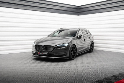 Spojler pod nárazník lipa V.1 Mazda 6 Mk3 Facelift černý leský plast