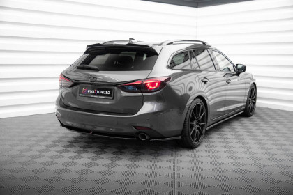 Splittery zadní boční V.1 Mazda 6 Mk3 Facelift černý lesklý plast