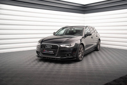 Spojler pod nárazník lipa V.2 Audi A6 C7 černý leský plast