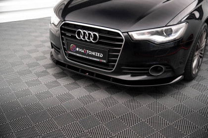 Spojler pod nárazník lipa V.3 Audi A6 C7 černý leský plast