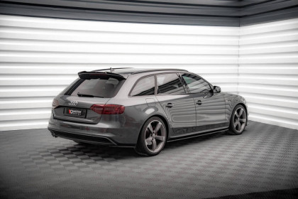 Prodloužení spoileru Audi A4 S-Line / S4 Avant B8 Facelift černý lesklý plast