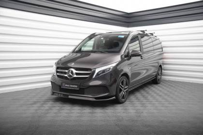 Spojler pod nárazník lipa V.1 Mercedes-Benz V-Class W447 Facelift černý leský plast