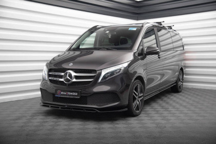 Spojler pod nárazník lipa V.2 Mercedes-Benz V-Class W447 Facelift černý leský plast