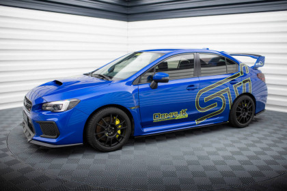 Prahové lišty V.2 Subaru WRX STI Mk1 černý lesklý plast