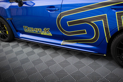 Prahové lišty V.2 Subaru WRX STI Mk1 černý lesklý plast