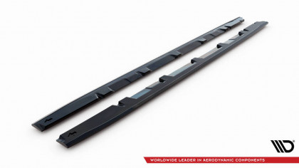 Prahové lišty V.2 Subaru WRX STI Mk1 černý lesklý plast