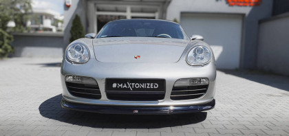 Spojler pod nárazník lipa Porsche Boxster 987 černý leský plast