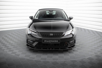 Spojler pod nárazník lipa V.1 Seat Leon Mk3 Facelift černý leský plast