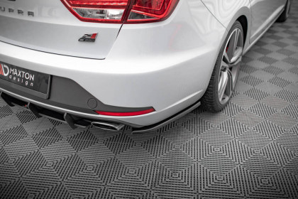 Splittery zadní boční V.1 Seat Leon Cupra Sportstourer Mk3 černý lesklý plast