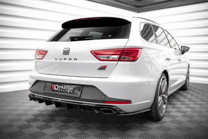 Splittery zadní boční V.2 Seat Leon Cupra Sportstourer Mk3 černý lesklý plast