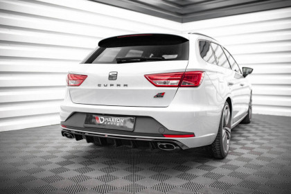 Zadní difuzor Seat Leon Cupra Sportstourer Mk3 černý lesklý plast