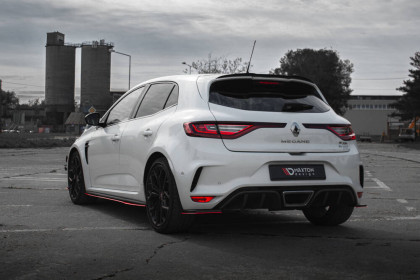 Splittery zadní boční V.2 Renault Megane RS Mk4 černý lesklý plast + červený plast