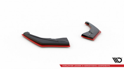Splittery zadní boční V.2 Renault Megane RS Mk4 černý lesklý plast + červený plast