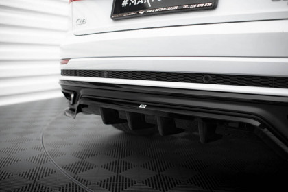 Spoiler zadního nárazniku Audi Q8 S-Line Mk1 černý lesklý plast