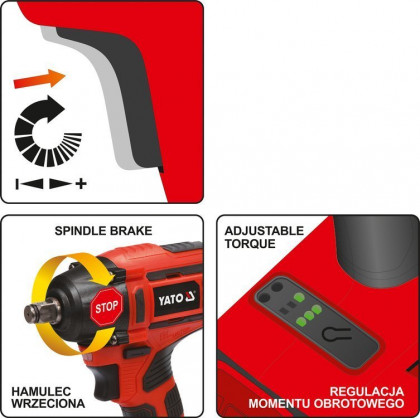 Yato yt-82802 18v zakrętarka bezszczotkowa 1/2'' 250nm