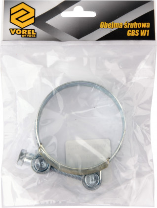 Obejma, opaska śrubowa, zaciskowa ocynkowana GBS W1 60-63mm