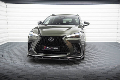 Spojler pod nárazník lipa V.2 Lexus NX F-Sport Mk2 černý leský plast