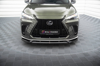 Spojler pod nárazník lipa V.2 Lexus NX F-Sport Mk2 černý leský plast