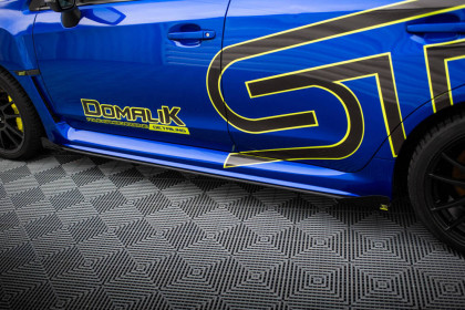 Prahové lišty Street pro + flaps Subaru WRX STI Mk1 černo červené