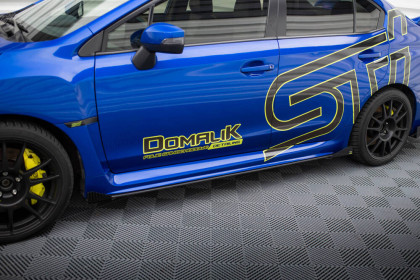 Prahové lišty Street pro + flaps Subaru WRX STI Mk1 černo červené