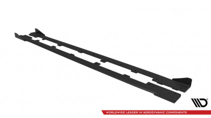 Prahové lišty Street pro + flaps Subaru WRX STI Mk1 černo červené