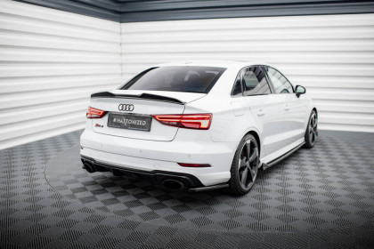 Splittery zadní boční V.2 Audi RS3 Sedan 8V Facelift černý lesklý plast