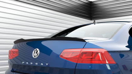 Prodloužení spoileru Volkswagen Passat Sedan R-Line Mk8 černý lesklý plast