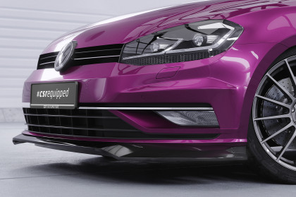 Spoiler pod přední nárazník CSR CUP -  VW Golf 7 17-  - carbon look lesklý