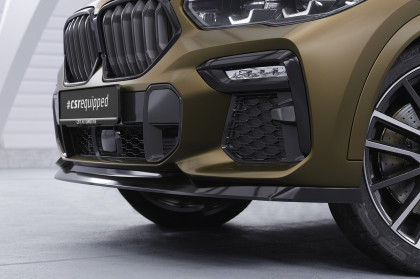 Spoiler pod přední nárazník CSR CUP pro BMW X6 (G06) M-Paket / M50i - carbon look lesklý