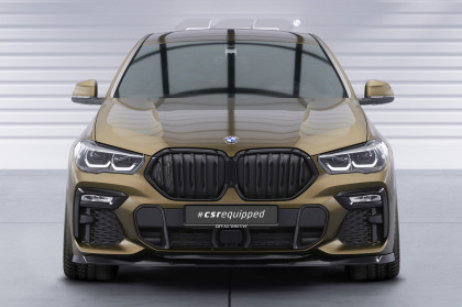 Spoiler pod přední nárazník CSR CUP pro BMW X6 (G06) M-Paket / M50i - carbon look lesklý