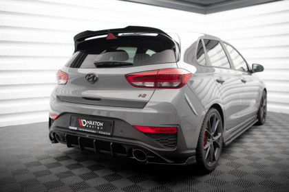 Splittery zadní boční V.6 Hyundai I30 N Hatchback Mk3 Facelift černý lesklý plast