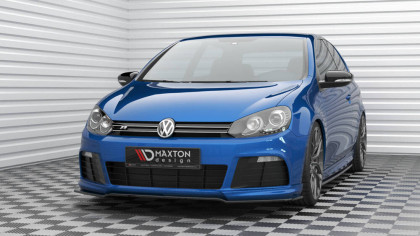 Spojler pod nárazník lipa V.2 Volkswagen Golf R Mk6 černý leský plast