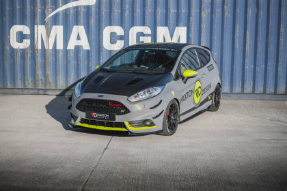 Spojler pod nárazník lipa V.4 Ford Fiesta ST Mk7 Facelift černý leský plast