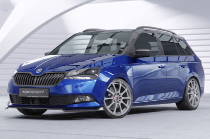 Spoiler pod přední nárazník CSR CUP pro Škoda Fabia 3 (Typ NJ) - carbon look lesklý