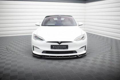 Splittery zadní boční V.1 Tesla Model S Plaid Mk1 Facelift černý lesklý plast