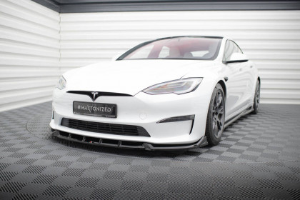 Splittery zadní boční V.1 Tesla Model S Plaid Mk1 Facelift černý lesklý plast